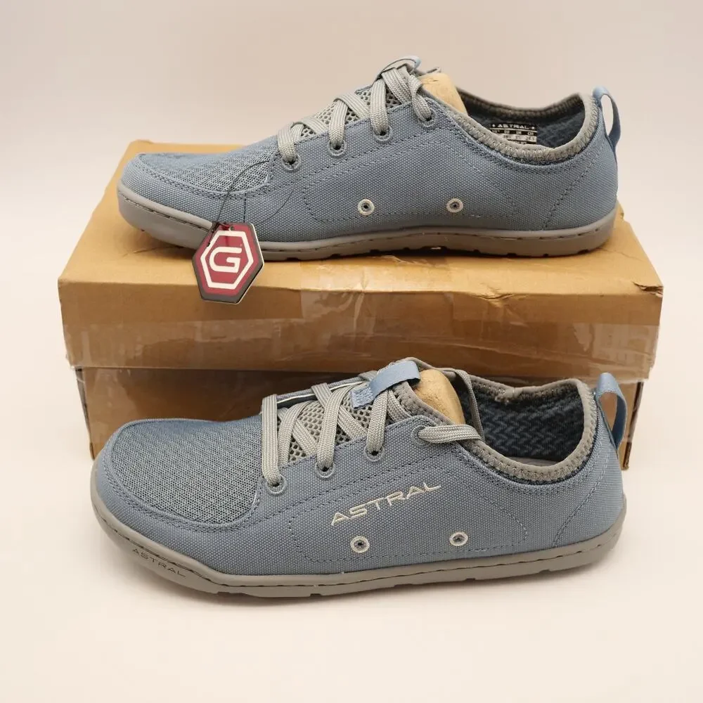 Astral Loyak Women's 7 Minimalist Water Shoes Shadow Blue 2 Sets of Laces NEW